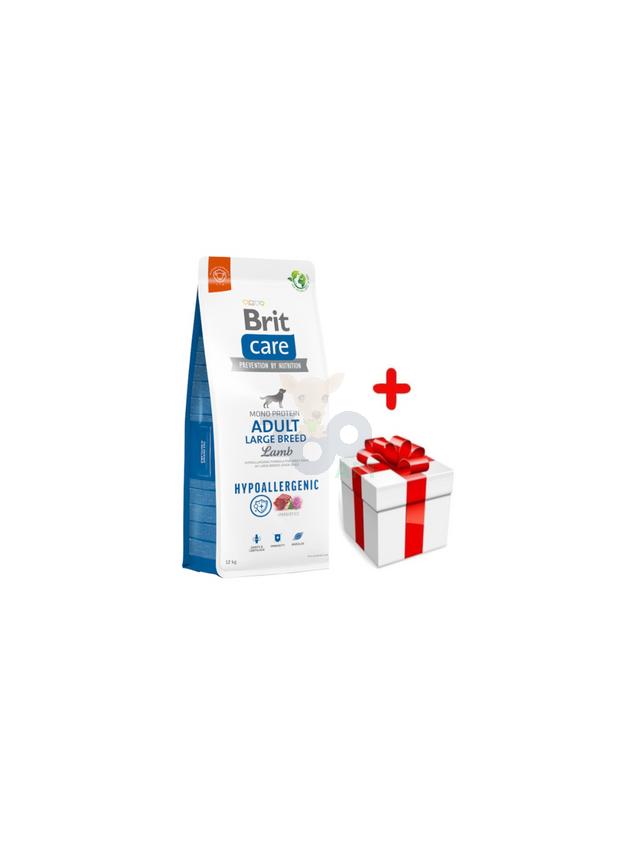 BRIT CARE Dog Hypoallergenic Adult Large Breed Lamb 12kg + NIESPODZIANKA DLA PSA