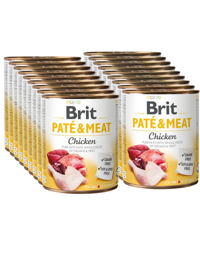 BRIT PATE & MEAT CHICKEN 18x800g