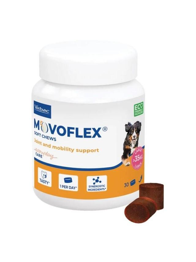 VIRBAC Movoflex L Miękkie Krokiety na Stawy dla psów powyżej 35kg -30 krokietów