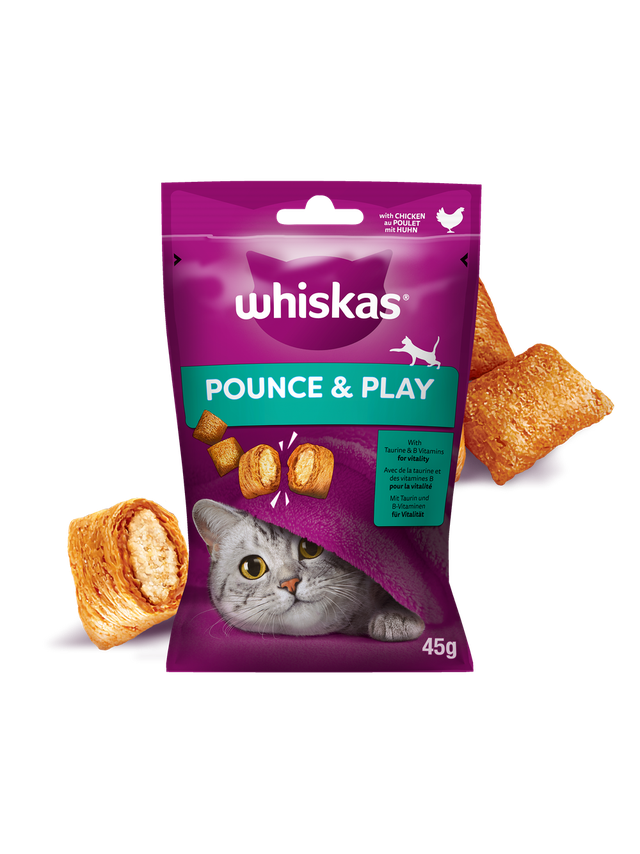 WHISKAS Energia i Witalność 8x45g - przysmak dla kota, z kurczakiem