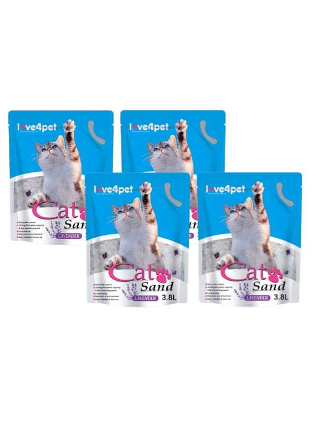 Żwirek Silikonowy dla Kota Cat Sand Lavender 4x3,8l