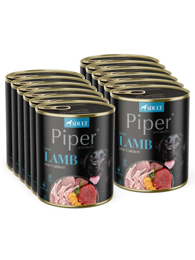 DOLINA NOTECI Piper dla psa jagnięcina z marchewką 12x800g