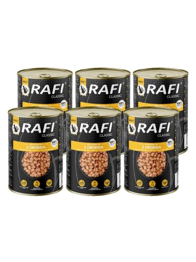 RAFI Cat Kawałki z drobiem w sosie 6x415g
