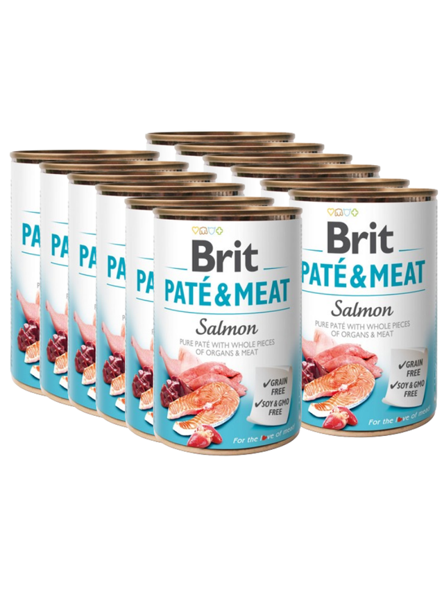 BRIT PATE & MEAT SALMON 12x400g