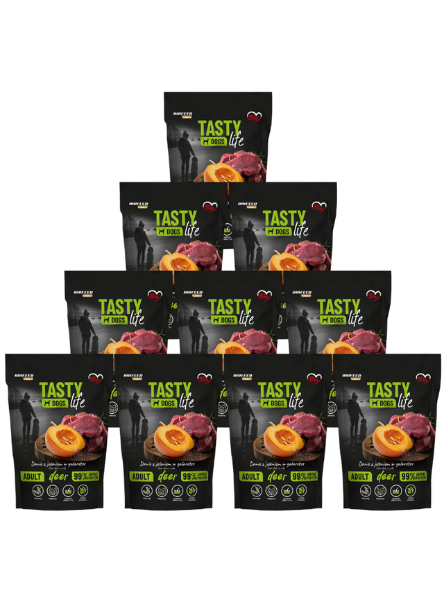 Tasty Dogs Life Danie z jeleniem w galaretce 10x150g