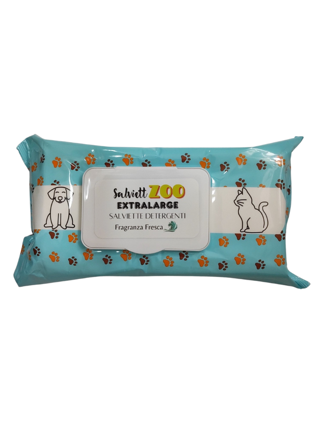 SalviettZOO XL - chusteczki pielęgnacyjne dla psa i kota 40szt (o świeżym zapachu)