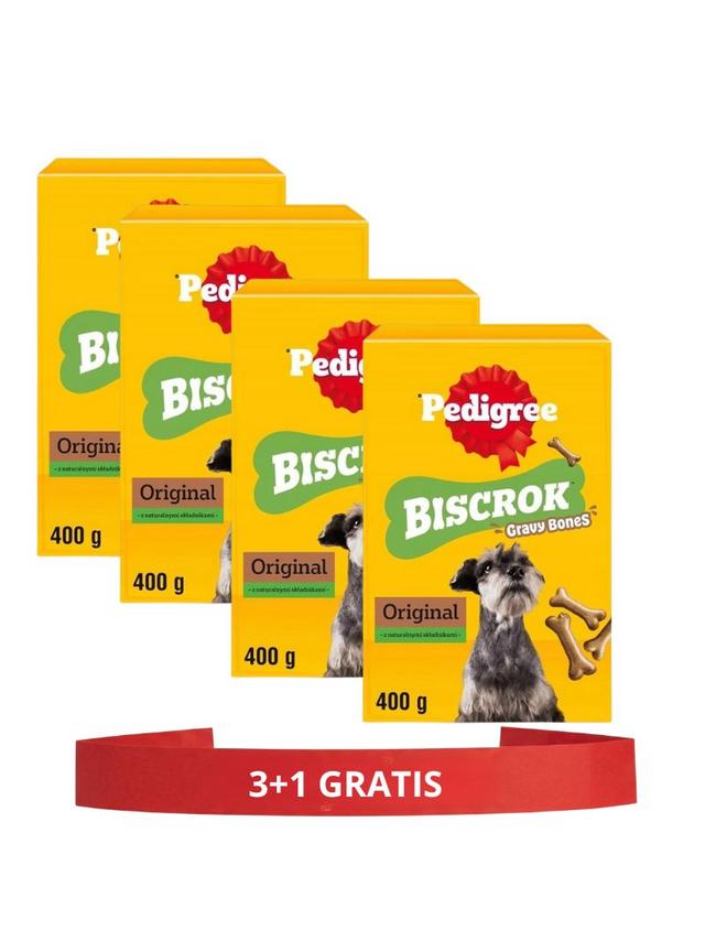 PEDIGREE Biscrok Gravy Bones przysmaki dla psa ciastka 4x400g