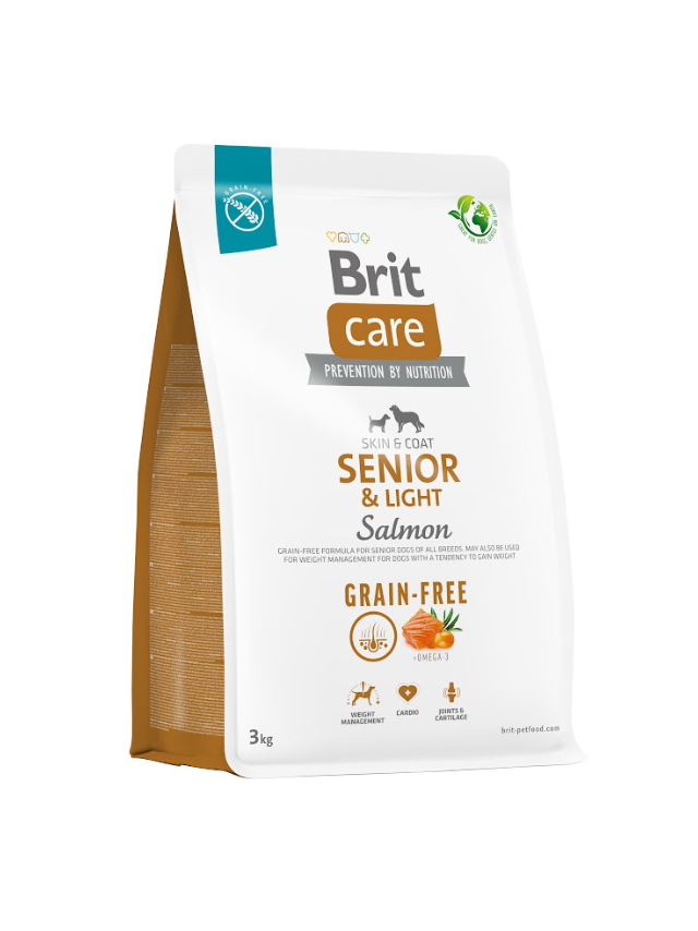 BRIT CARE Dog Grain-free Senior & Light Salmon 3kg