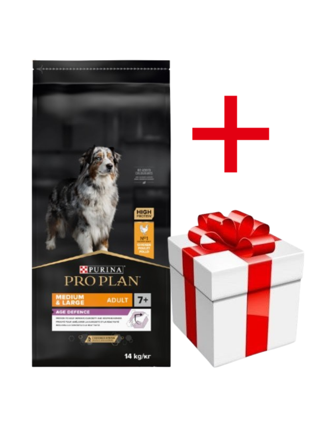 Purina Pro Plan Medium & Large Adult 7+ Optiage 14kg  niespodzianka dla psa GRATIS!