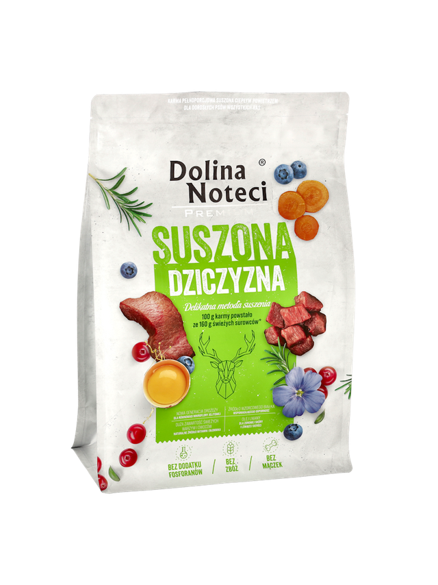DOLINA NOTECI Premium Dziczyzna- karma suszona dla psa 3kg