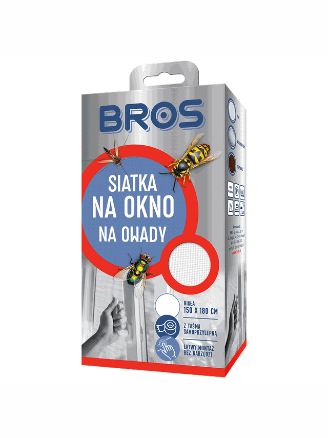 BROS - siatka na okno 150x180 – biała
