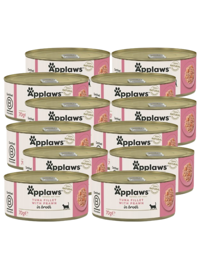 Applaws Cat Tuńczyk z krewetkami 12x70g PUSZKA