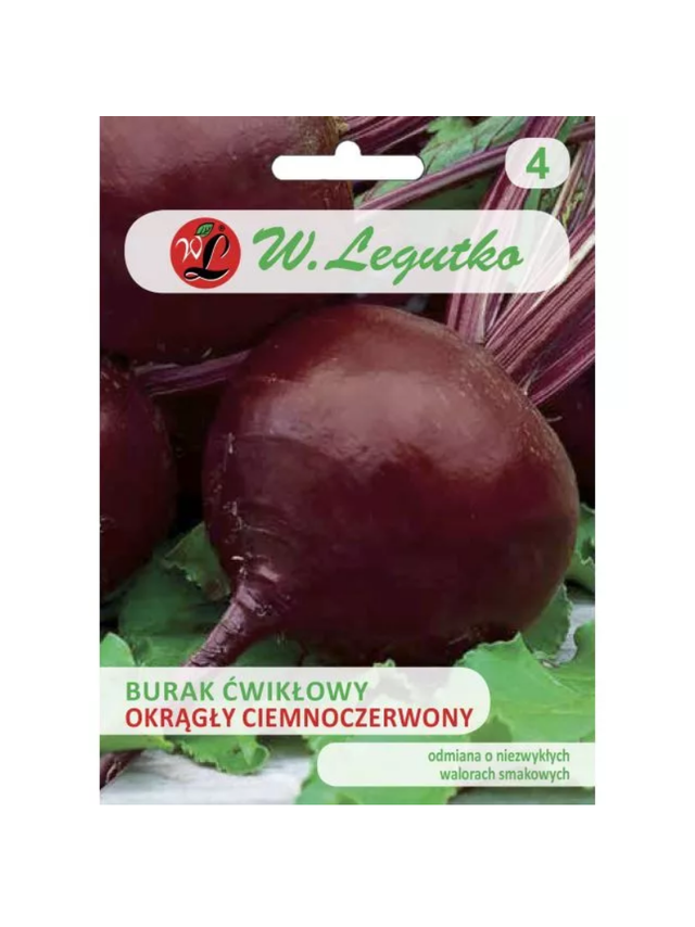 Burak ćwikłowy Okrągły Ciemnoczerwony - okrągły