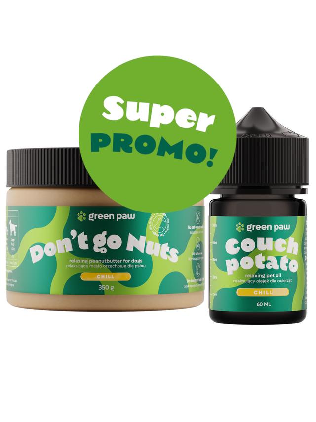 Green Paw Couch Potato 60ml - Olejek z CBD + Masło orzechowe z CBD dla psów 350g (Human Grade)