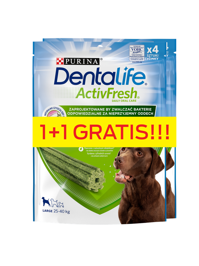 Purina Dentalife Activefresh Large 142g+142g GRATIS