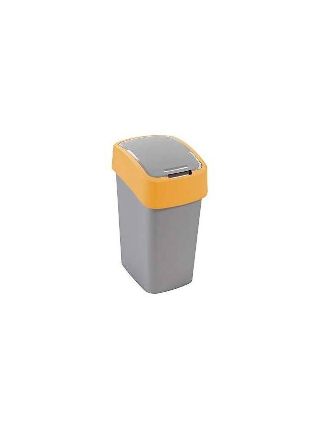 Curver Kosz na śmieci "FLIP BIN" 9L Srebrny/pomarańczowy