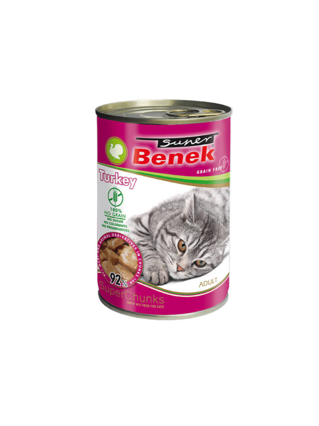 Super Benek KOT bezzbożowe kąski z indykiem w sosie 415g