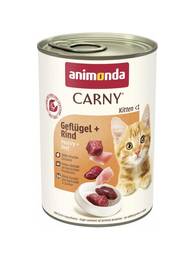 ANIMONDA Cat Carny Kitten smak: wołowina, drób 400g