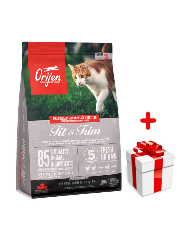 ORIJEN Fit & Trim Cat 1,8kg + niespodzianka dla kota GRATIS!