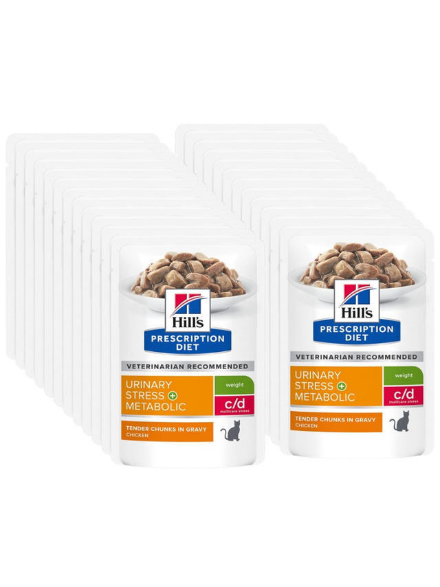 HILL'S PD Prescription Diet Feline c/d Urinary Stress + Metabolic Kurczak 24x85g saszetka