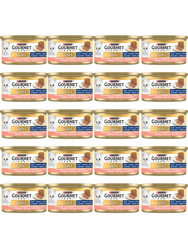 Purina Gourmet Gold mus z łososiem 72x85g