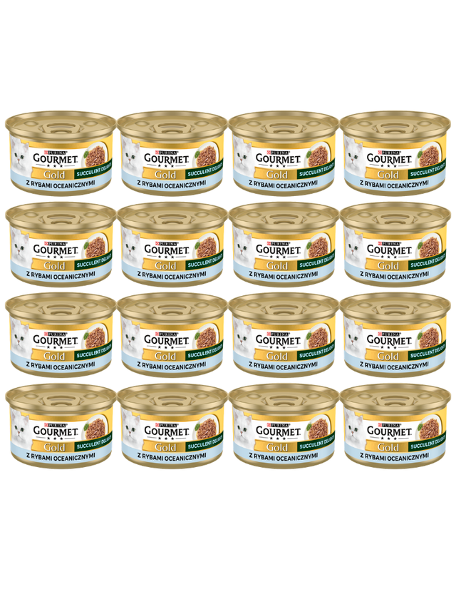 Purina Gourmet Gold Succulent Delights z rybami oceanicznymi 48x85g