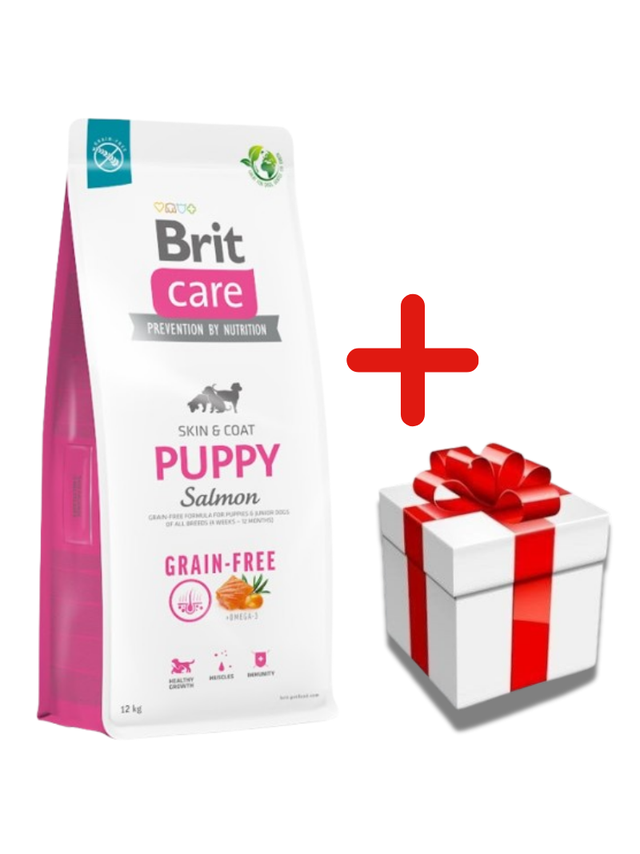 BRIT CARE Dog Grain-free Puppy Salmon 12kg + NIESPODZIANKA DLA PSA GRATIS!!