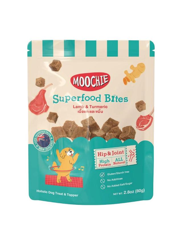 MOOCHIE Superfood Bites Lamb & Turmeric Hip & Joint 40g smakołyki dla psa z jagnięciną i kurkumą