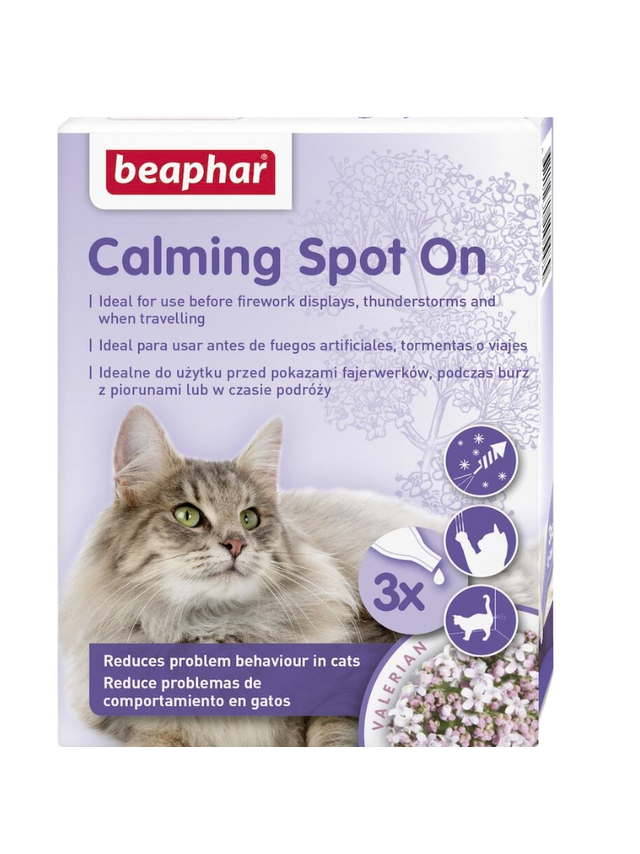 BEAPHAR Calming Spot On krople uspokajające dla kota 3x0.4ml