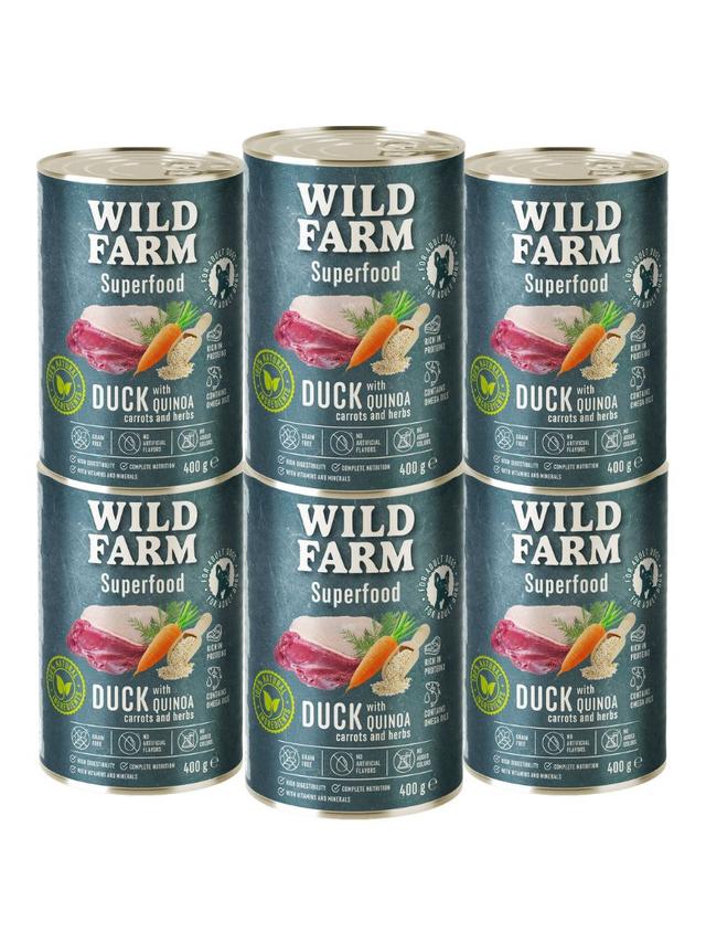 WILD FARM Superfood Duck 6x400g bezzbożowa karma dla psa