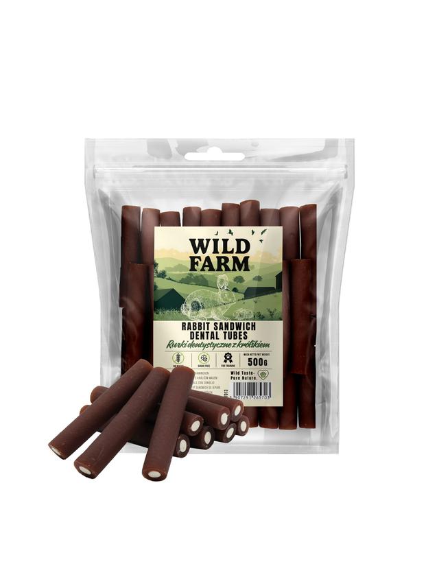 WILD FARM Rurki dentystyczne z królikiem 500g przysmak dla psa