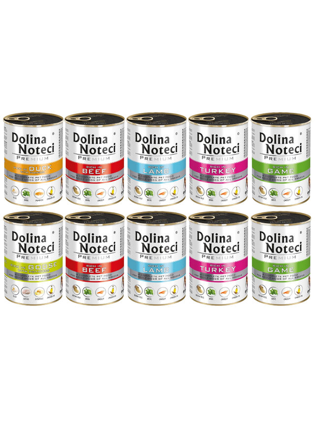 Dolina Noteci PREMIUM mix smaków bez ryb i kurczaka 10x400g
