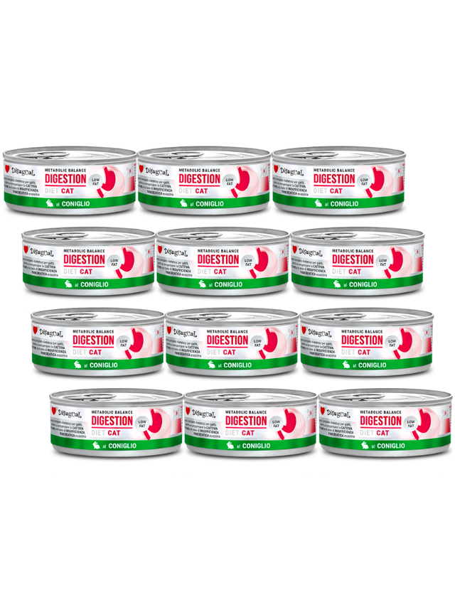Disugual Karma mokra dla kota Weterynaryjna DIGESTION Królik (dorosły) 12x85g