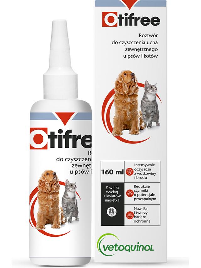 VETOQUINOL Otifree 160ml Dla Psów I Kotów Do Czyszczenia Uszu