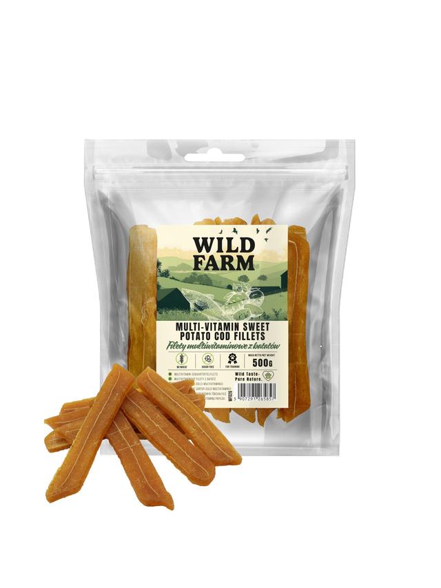 WILD FARM filety multiwitaminowe z batatów 500g przysmak dla psa