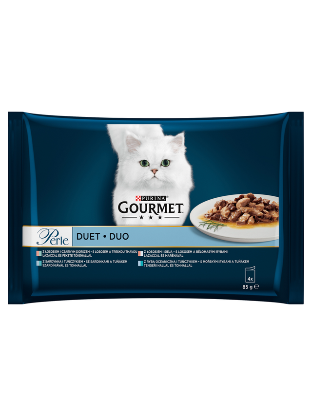 GOURMET Perle karma dla dorosłych kotów Mięsny Duet 4x85g