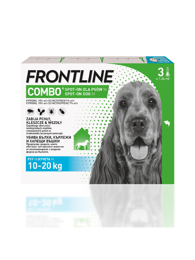 FRONTLINE Combo Spot -On Pies M 10-20kg (pipeta 3x 1,34ml)