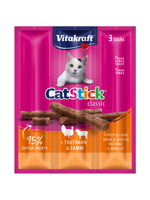 Vitakraft Kabanosy Cat Stick Mini indyk z jagnięciną dla kota 18g