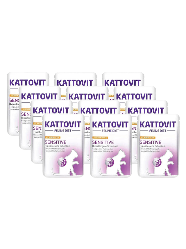 Kattovit Sensitive kurczak+indyk 12x85g saszetka