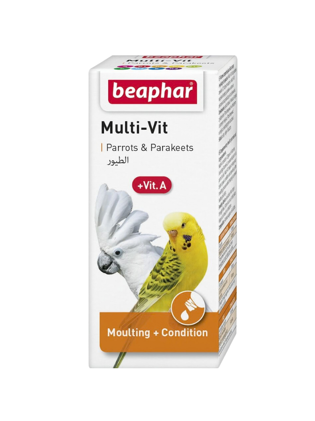 Beaphar MULTI-VIT PARROTS 20ML - preparat witaminowy dla papug