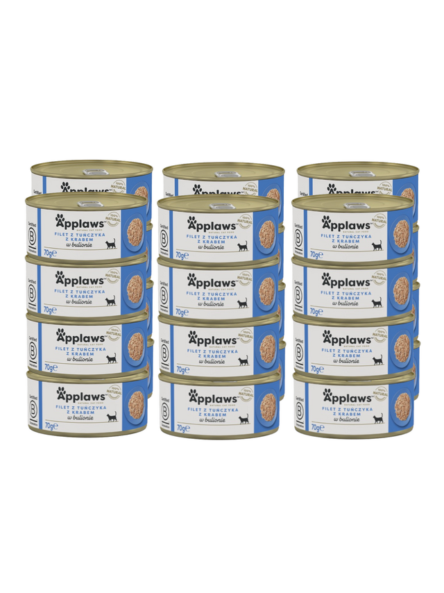 Applaws Cat Tuńczyk z krabem 24x70g PUSZKA