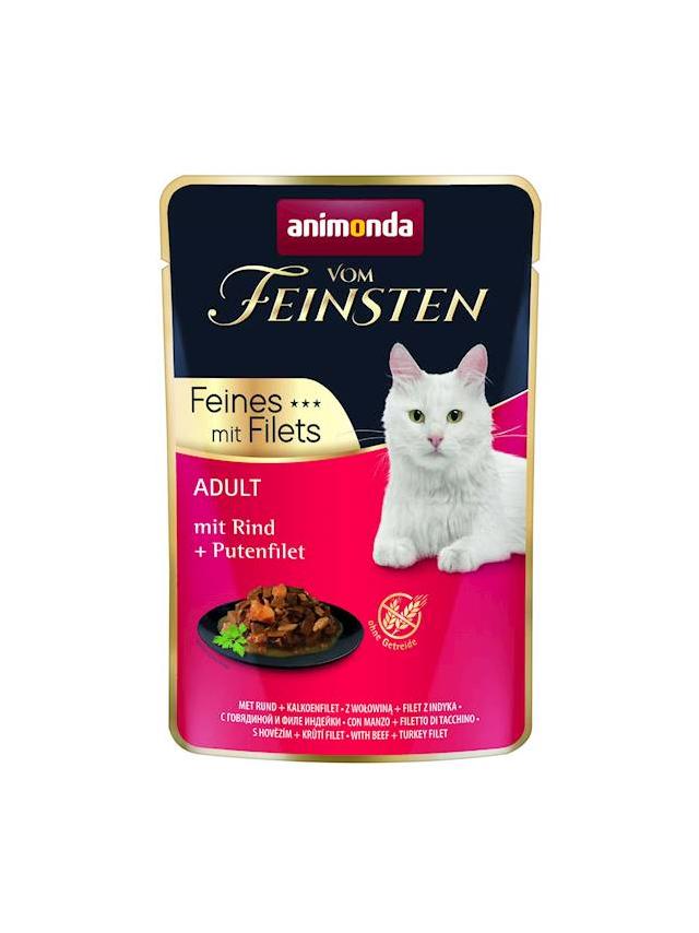 ANIMONDA Cat Vom Feinsten Adult Wołowina + filet z indyka saszetka 85g