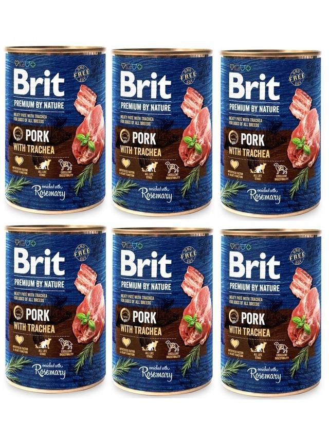 Brit Premium by Nature Pork with Trachea 6x400g