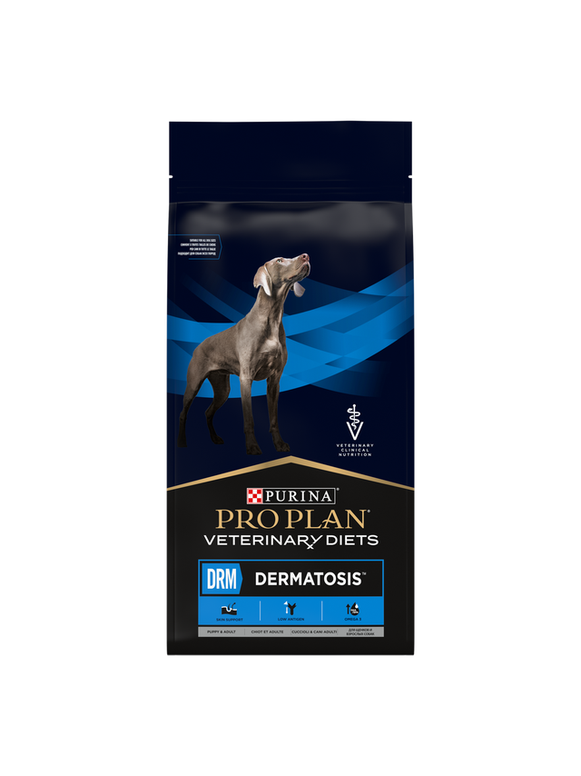 PRO PLAN Veterinary Diets DRM Dermatosis Karma sucha dla psa 10kg /Opakowanie uszkodzone (3533,5669) !!!