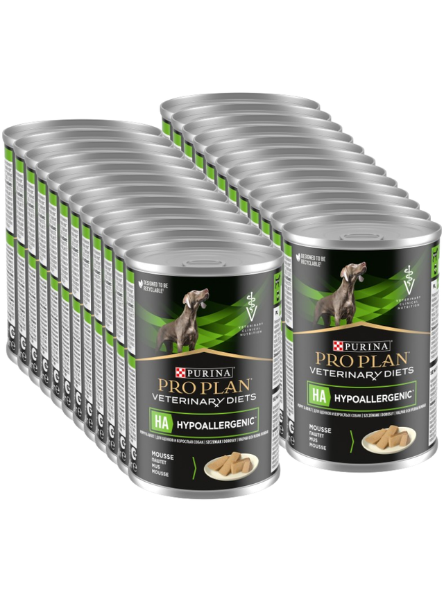 PRO PLAN Veterinary Diets HA Hypoallergenic Karma mokra dla psa mus 24x400g