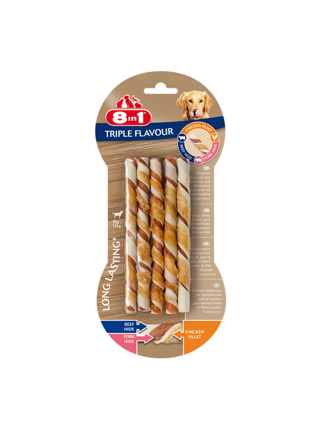 8in1 Triple Flavour Twisted Sticks 10 szt.