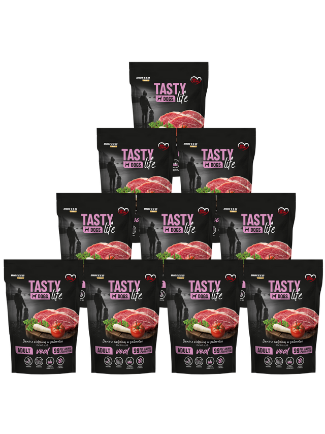 Tasty Dogs Life Danie z cielęciną w galaretce 10x150g
