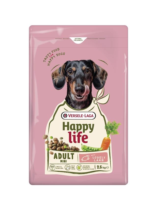 VERSELE-LAGA Happy Life Adult Mini Lamb 2,5kg - karma dla dorosłych, małych psów z jagnięciną