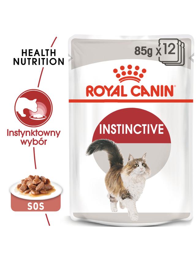 ROYAL CANIN  Instinctive 12x85g w sosie karma mokra w sosie dla kotów dorosłych, wybrednych