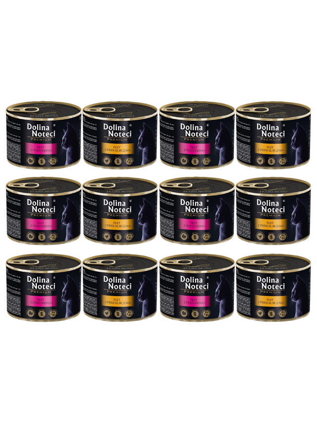 DOLINA NOTECI Premium dla kota filet Mix Smaków 12x185g
